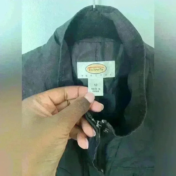 Talbots Petite Women Black Utility Jacket - Picture 2 of 3